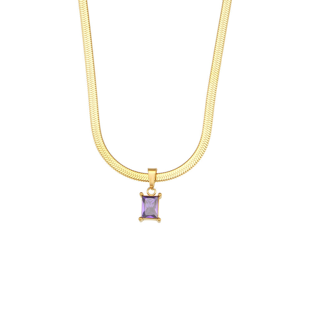 Fergie Square Diamond Pendant Necklace