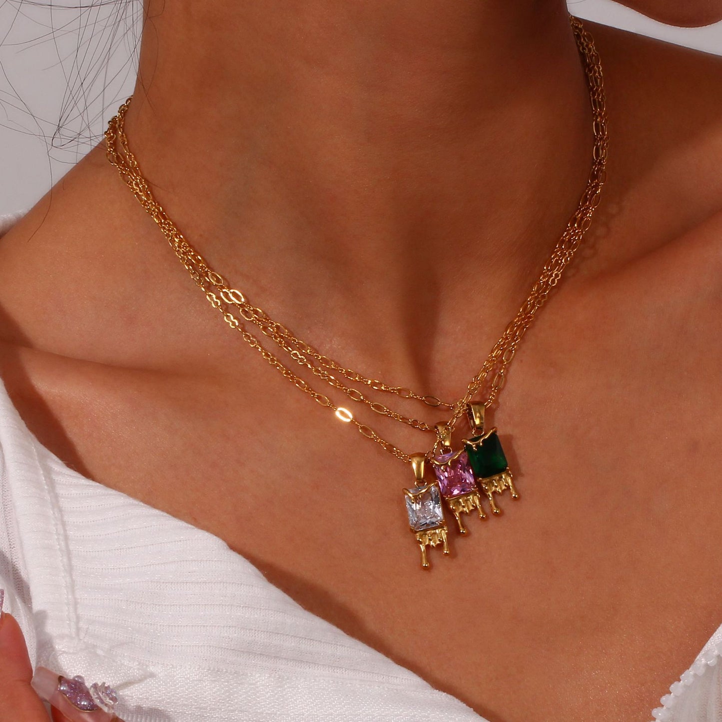 Volcanic Lava: Stud Earrings & Pendant Necklace