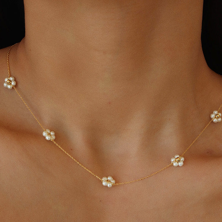 Kodi Pearl Flower Necklace