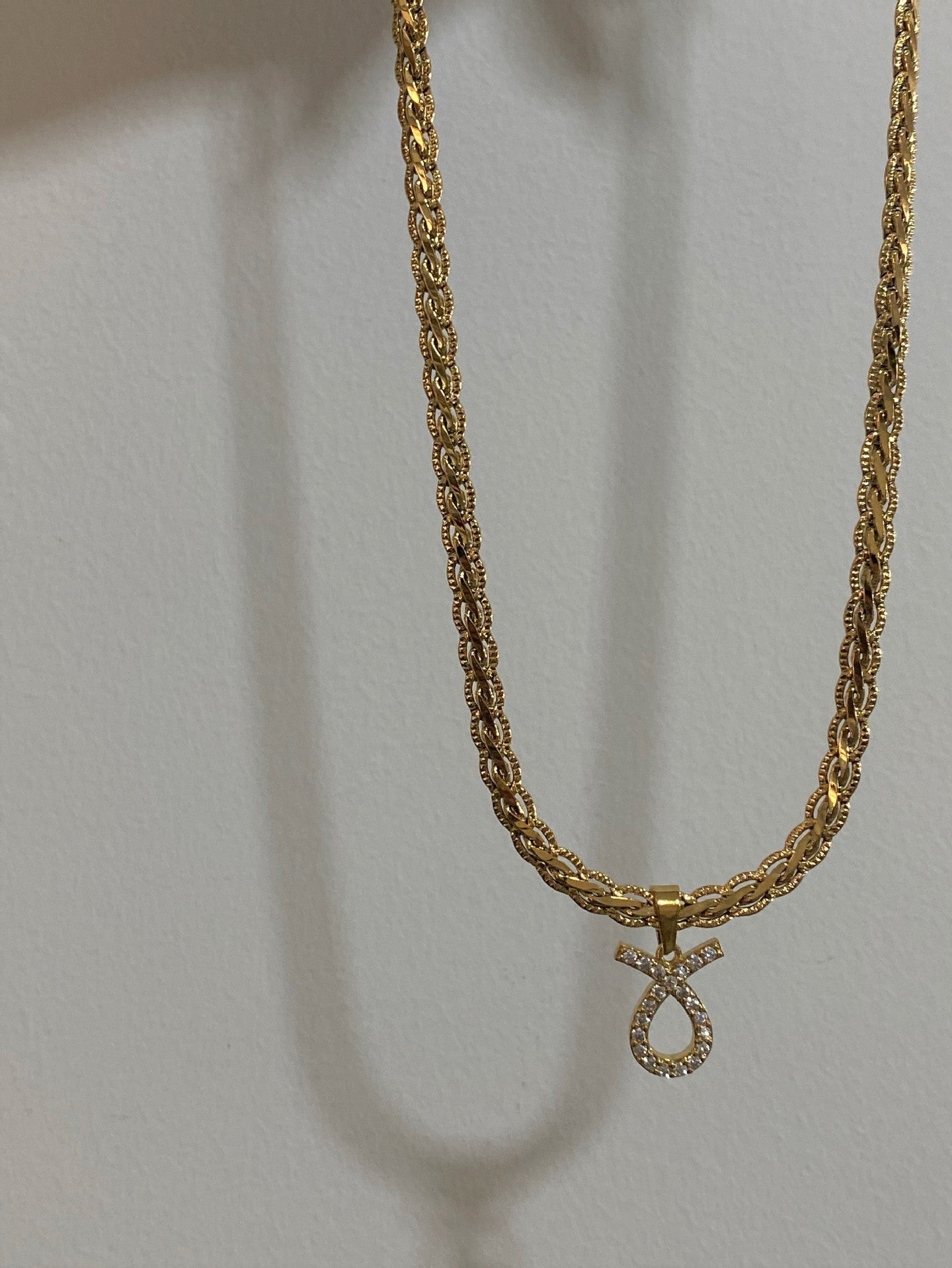 Vintage 18k Gold Plated Diamond Zodiac Necklaces