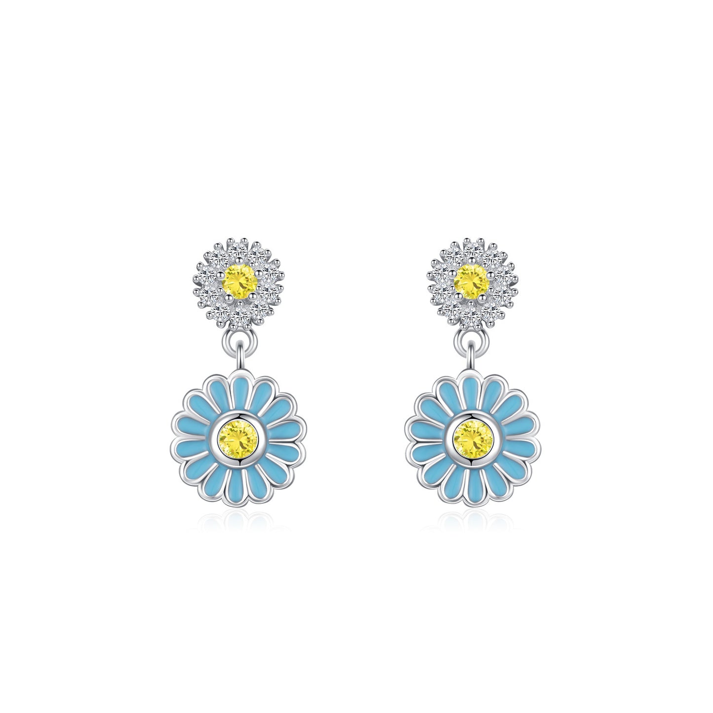 Anni Blue Rhinestone Earrings