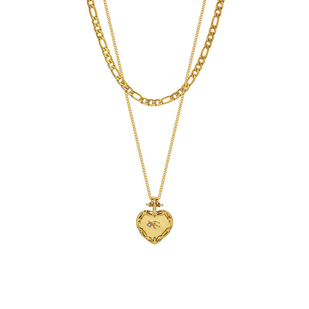 Kaila Double-Layer Love Pendant Necklace