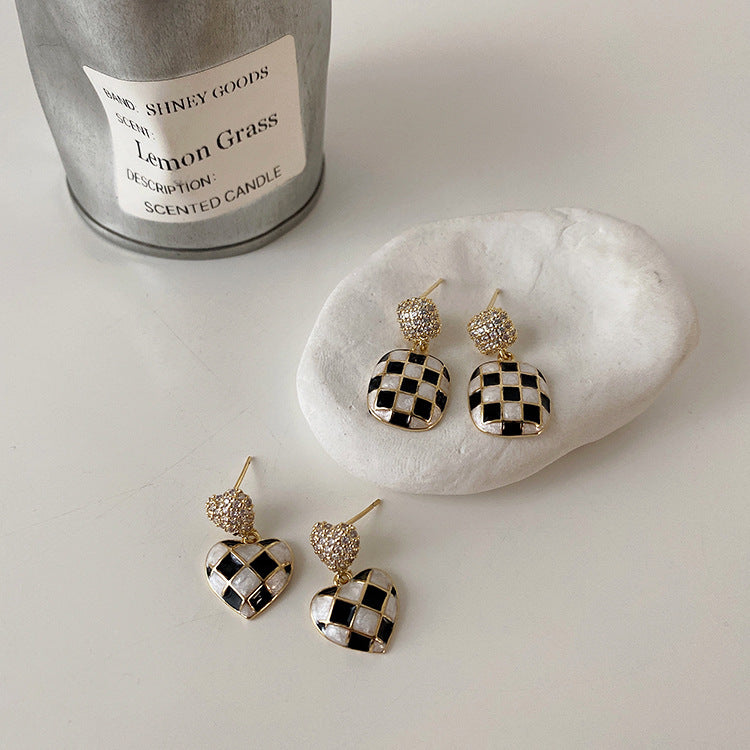 French Checkerboard Earrings