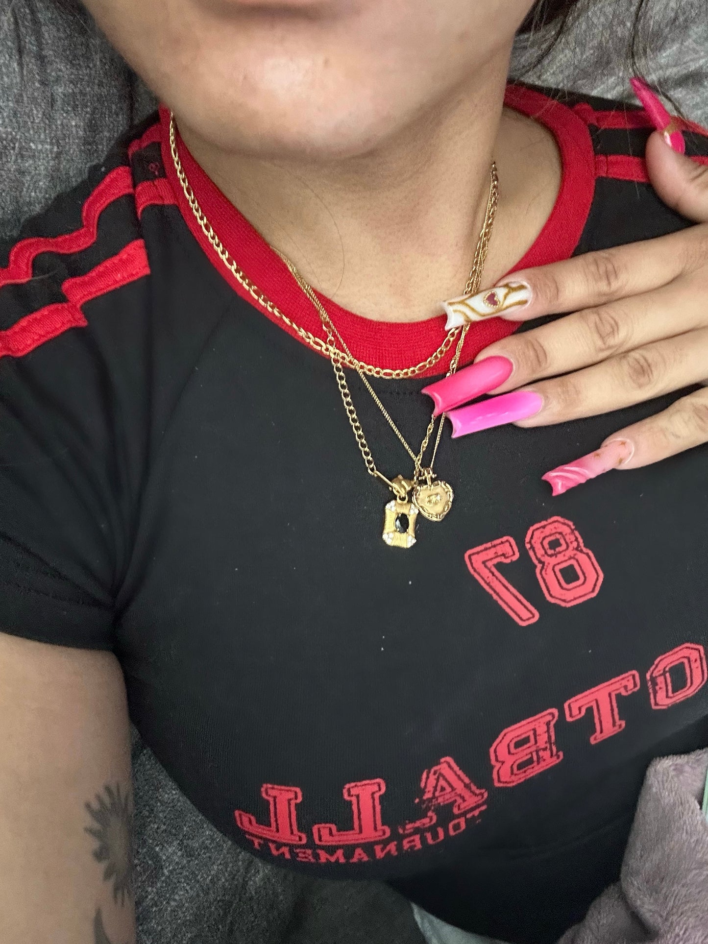 Kaila Double-Layer Love Pendant Necklace
