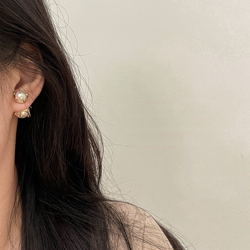 Elizabeth Silver Needle Stud Earrings