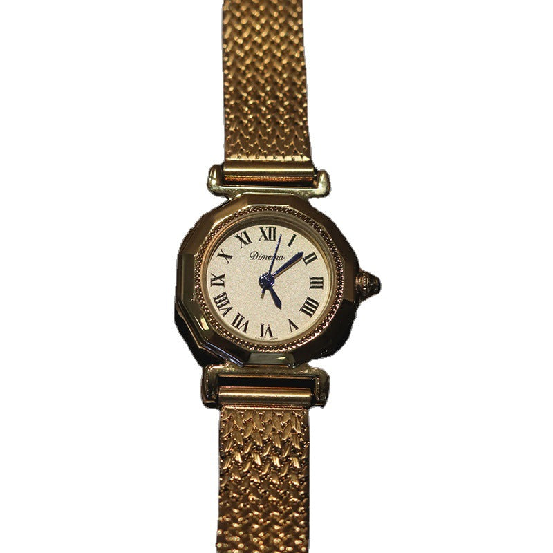 Octagonal Retro Steel Watch