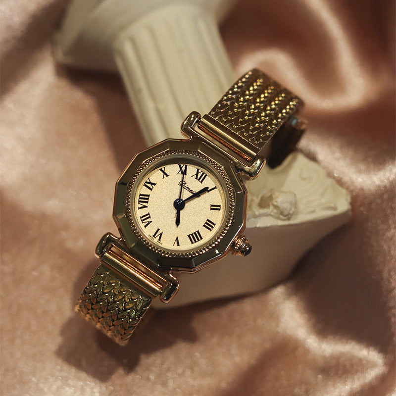 Octagonal Retro Steel Watch