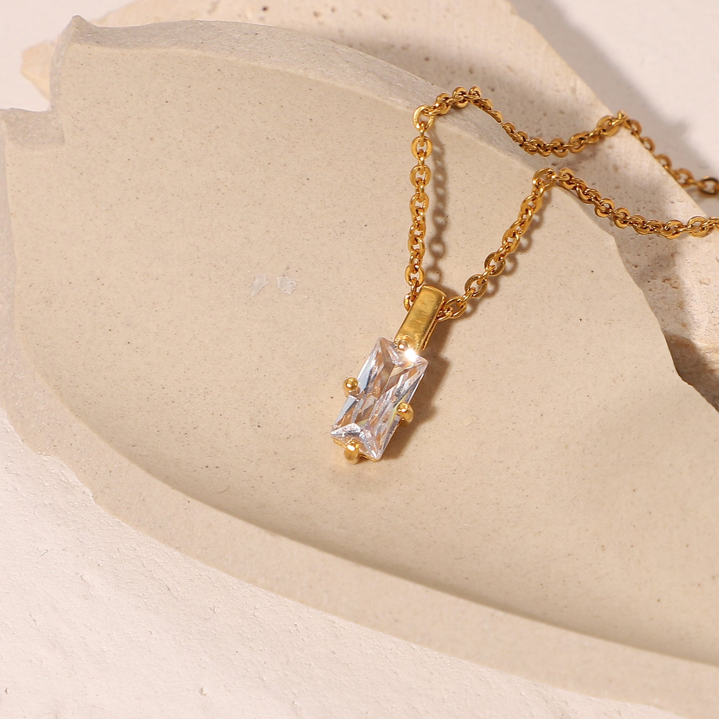 Janet Stainless Steel Pendant Necklace
