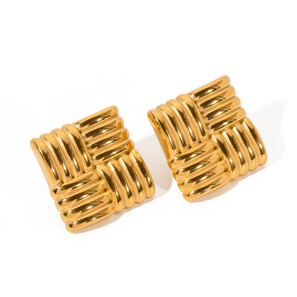 Isabella Woven Texture Stud Earrings