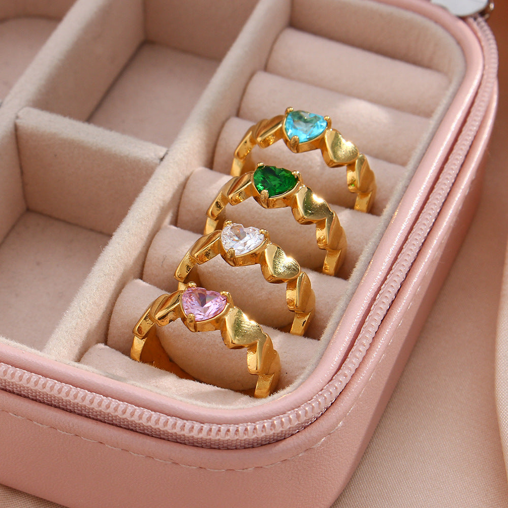 Jessie Gold Heart Rings