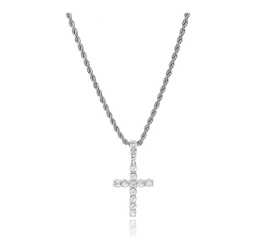 Lancy Zircon Cross Necklace