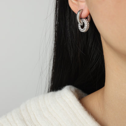 Kandy Diamond Round Earrings