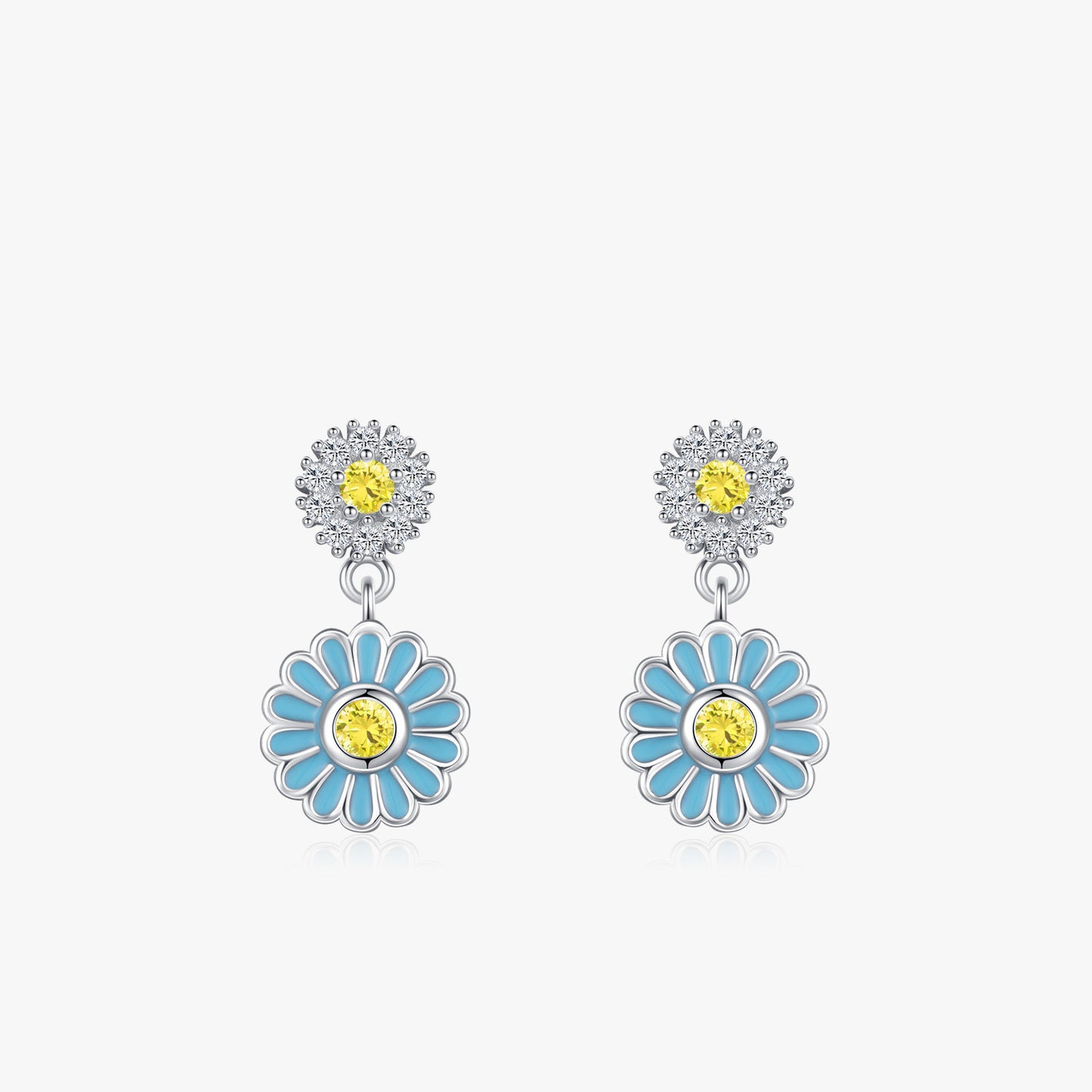 Anni Blue Rhinestone Earrings