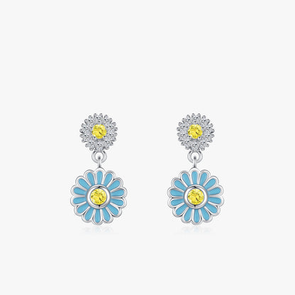 Anni Blue Rhinestone Earrings