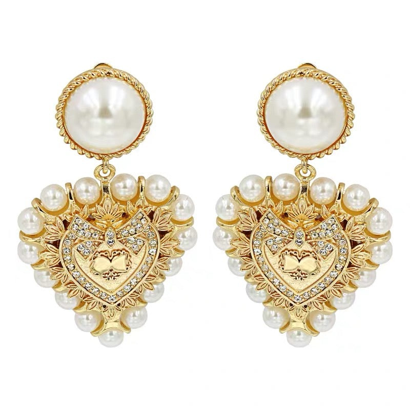 Nina Vintage Baroque Pearl Earrings