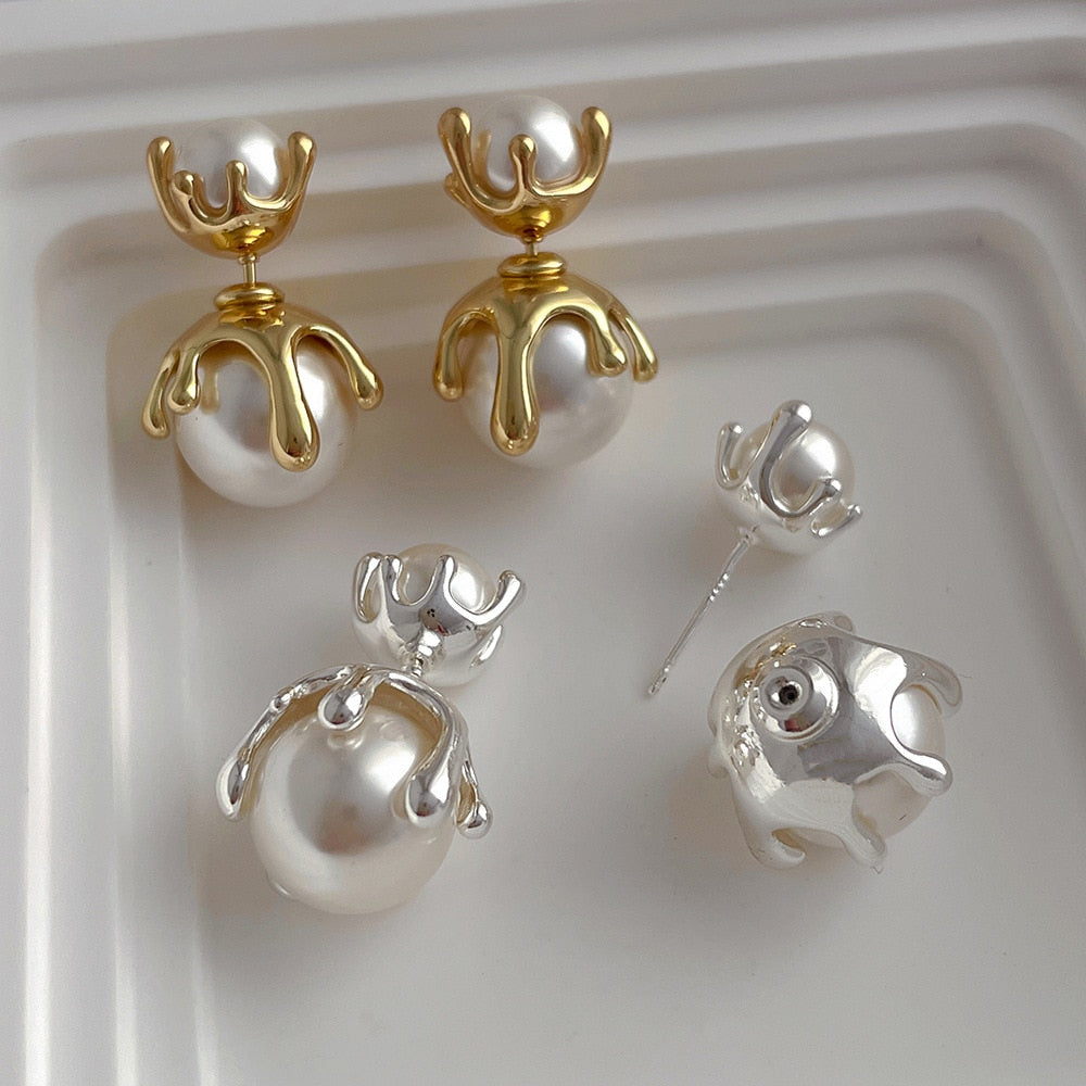 Elizabeth Silver Needle Stud Earrings