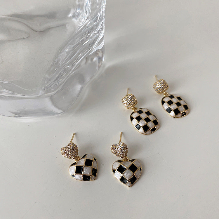 French Checkerboard Earrings