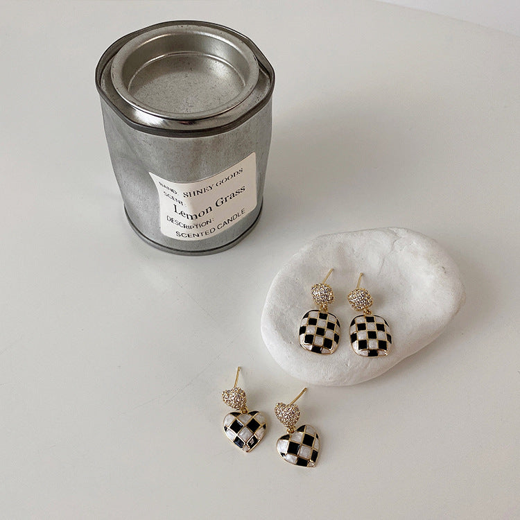 French Checkerboard Earrings