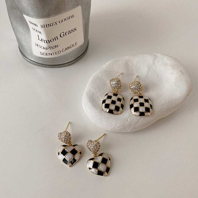 French Checkerboard Earrings