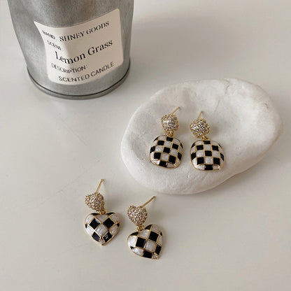 French Checkerboard Earrings