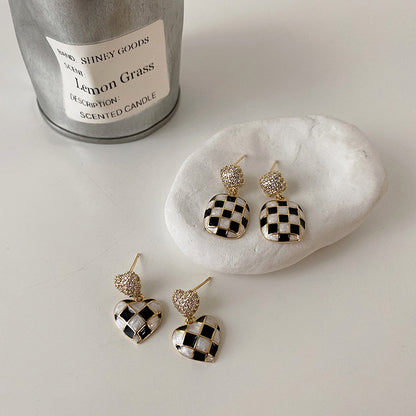 French Checkerboard Earrings