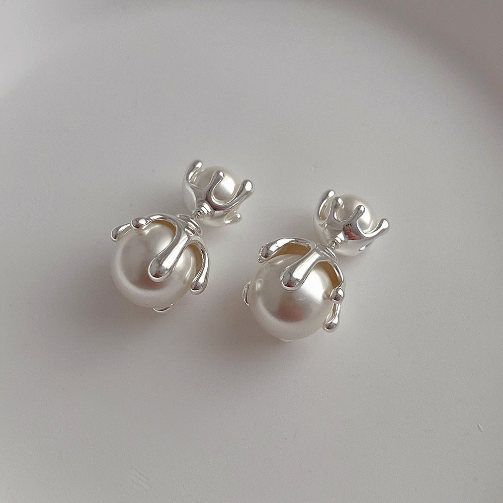 Elizabeth Silver Needle Stud Earrings
