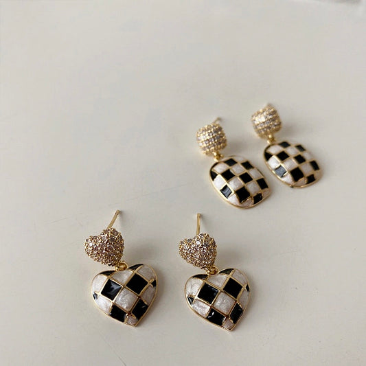 French Checkerboard Earrings