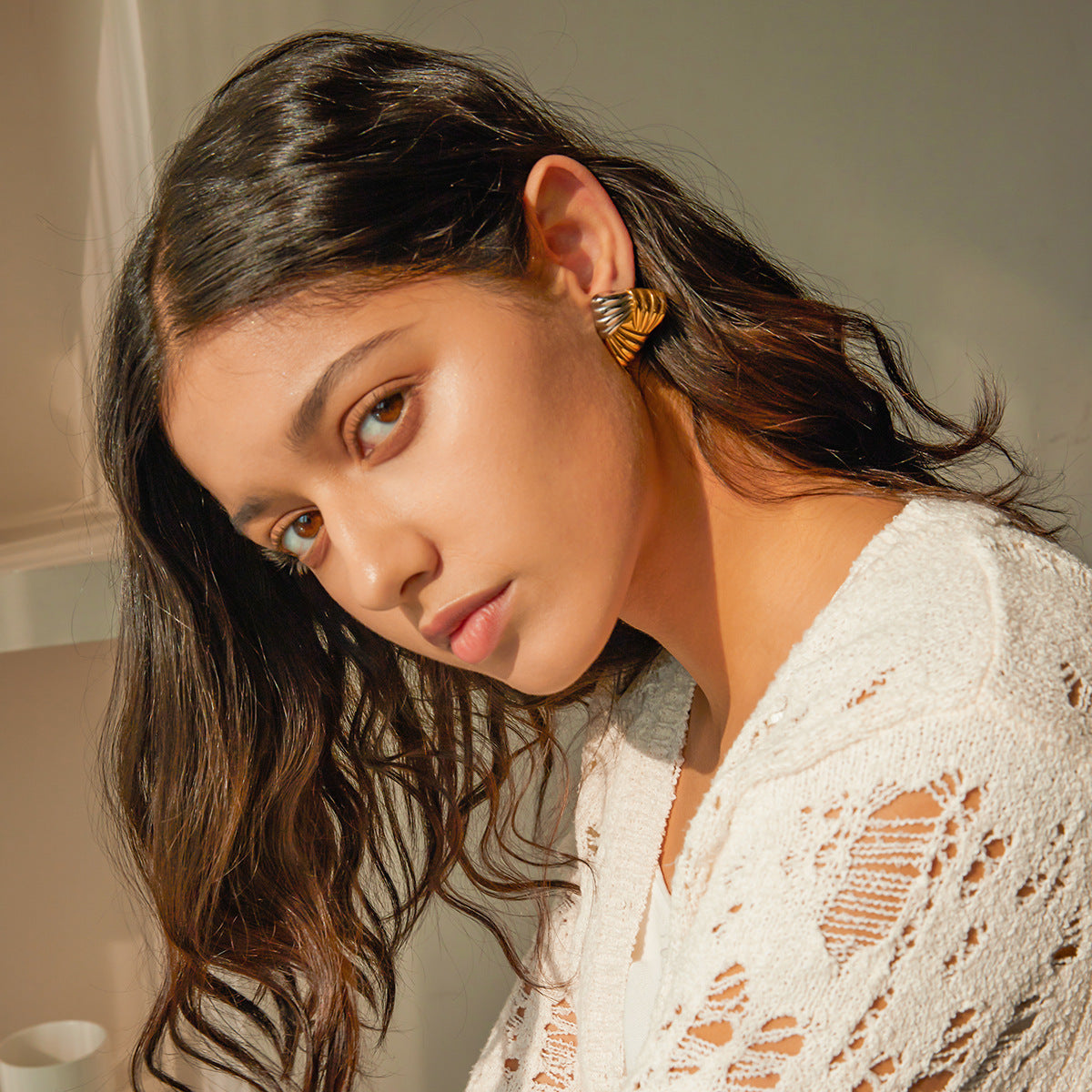 Jamie Woven Texture Earrings