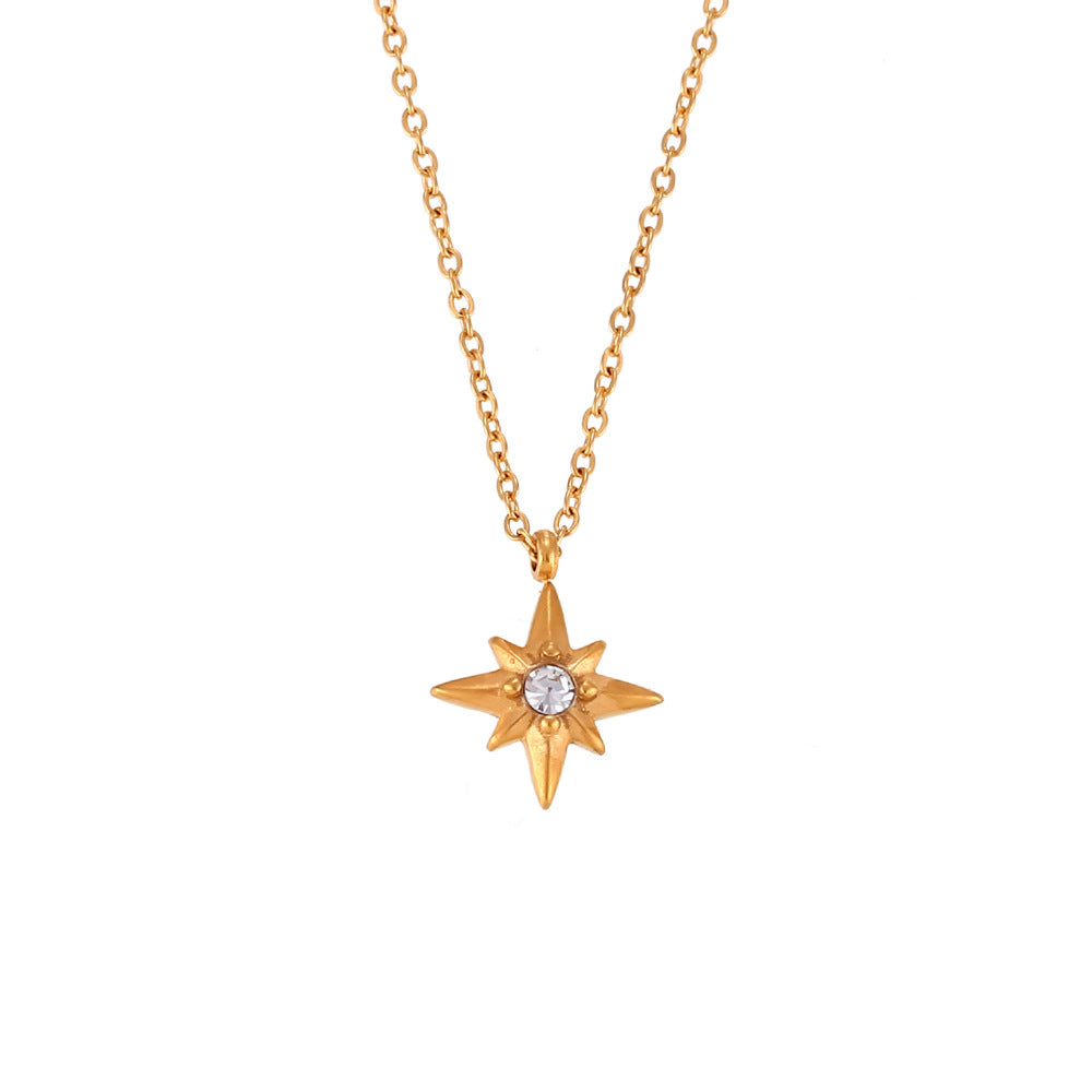 Clementine Star Gold Stainless Steel Necklace