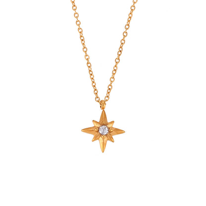 Clementine Star Gold Stainless Steel Necklace