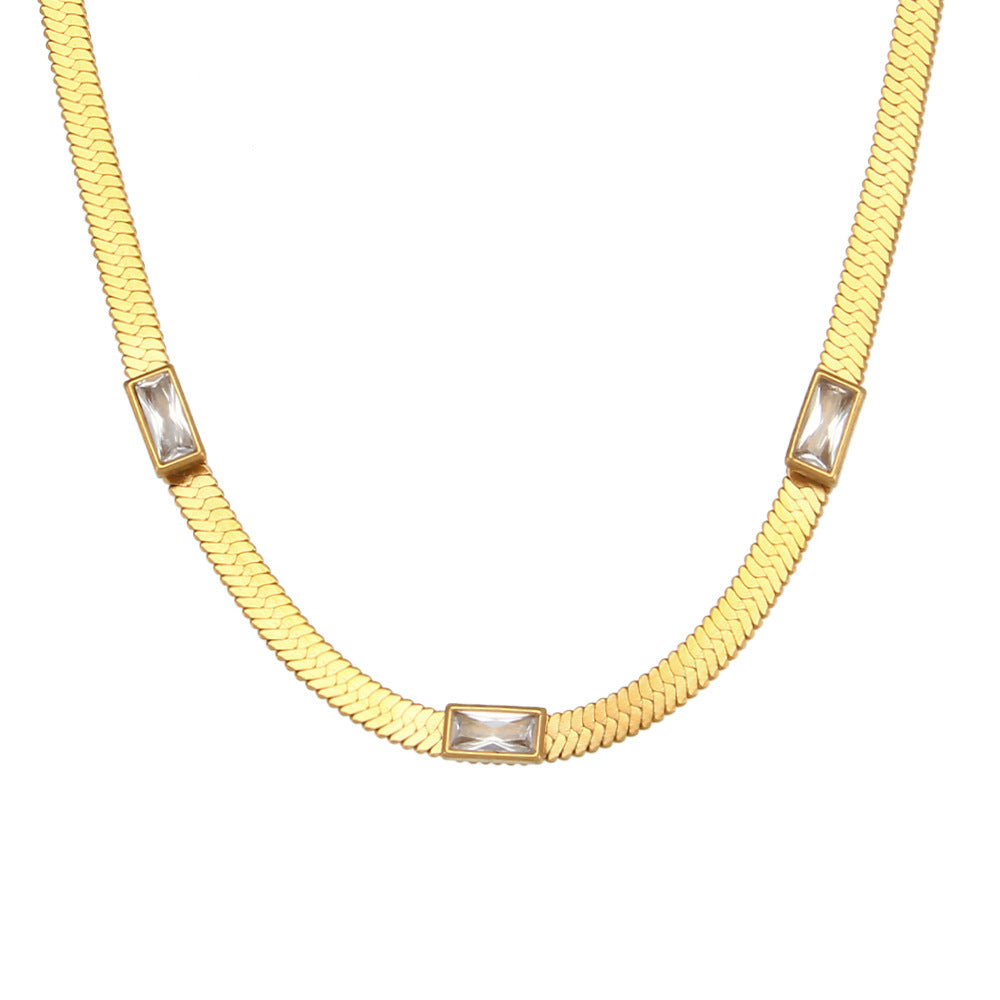 Eve Herringbone Gold Necklace