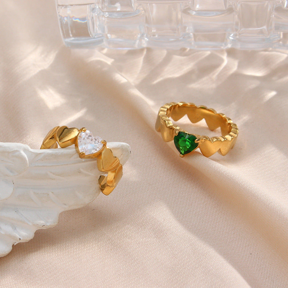 Jessie Gold Heart Rings