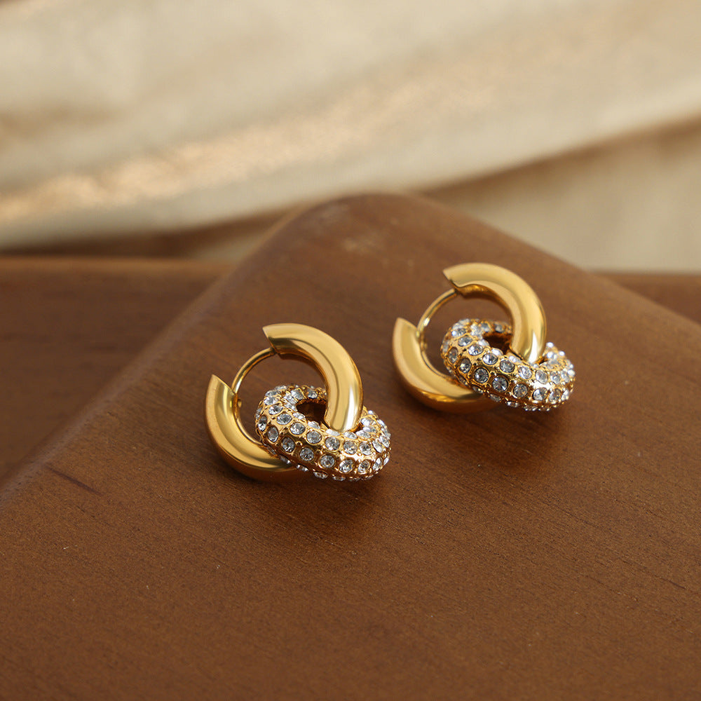 Kandy Diamond Round Earrings