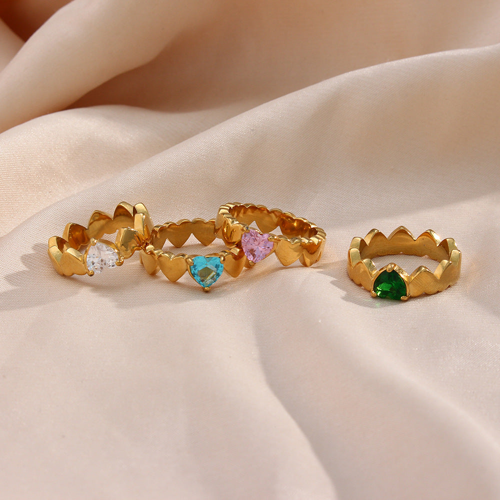 Jessie Gold Heart Rings