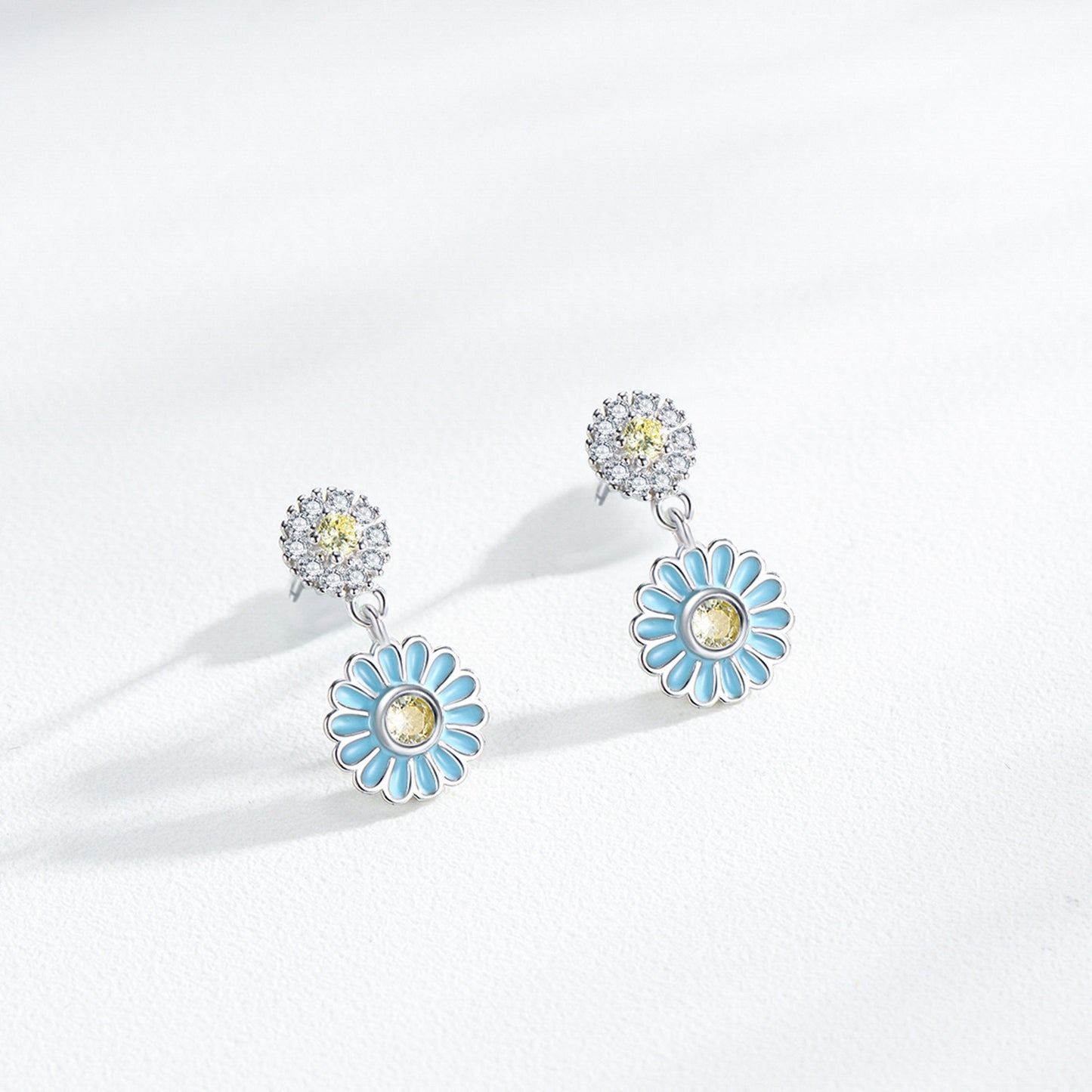 Anni Blue Rhinestone Earrings