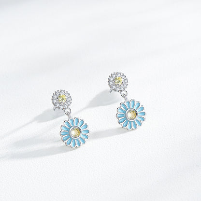 Anni Blue Rhinestone Earrings