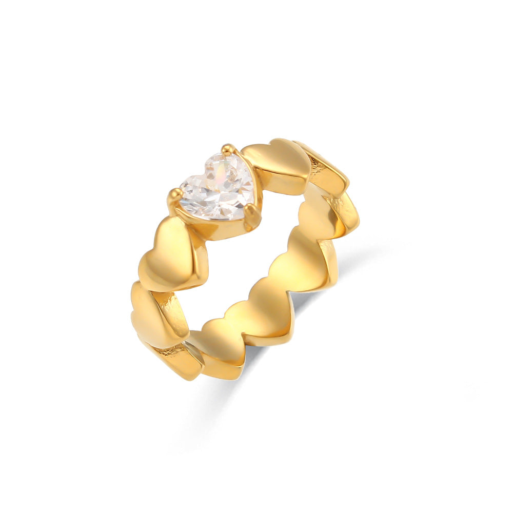 Jessie Gold Heart Rings