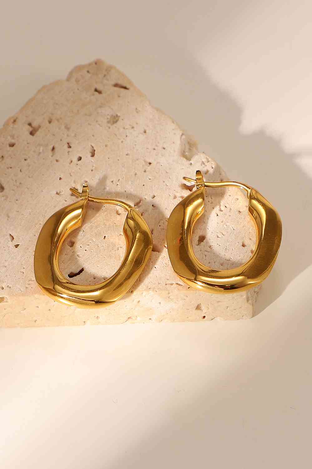 Remi Gold-Plated Oval Hoop Earrings