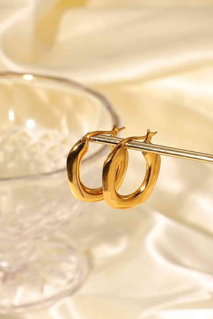 Remi Gold-Plated Oval Hoop Earrings