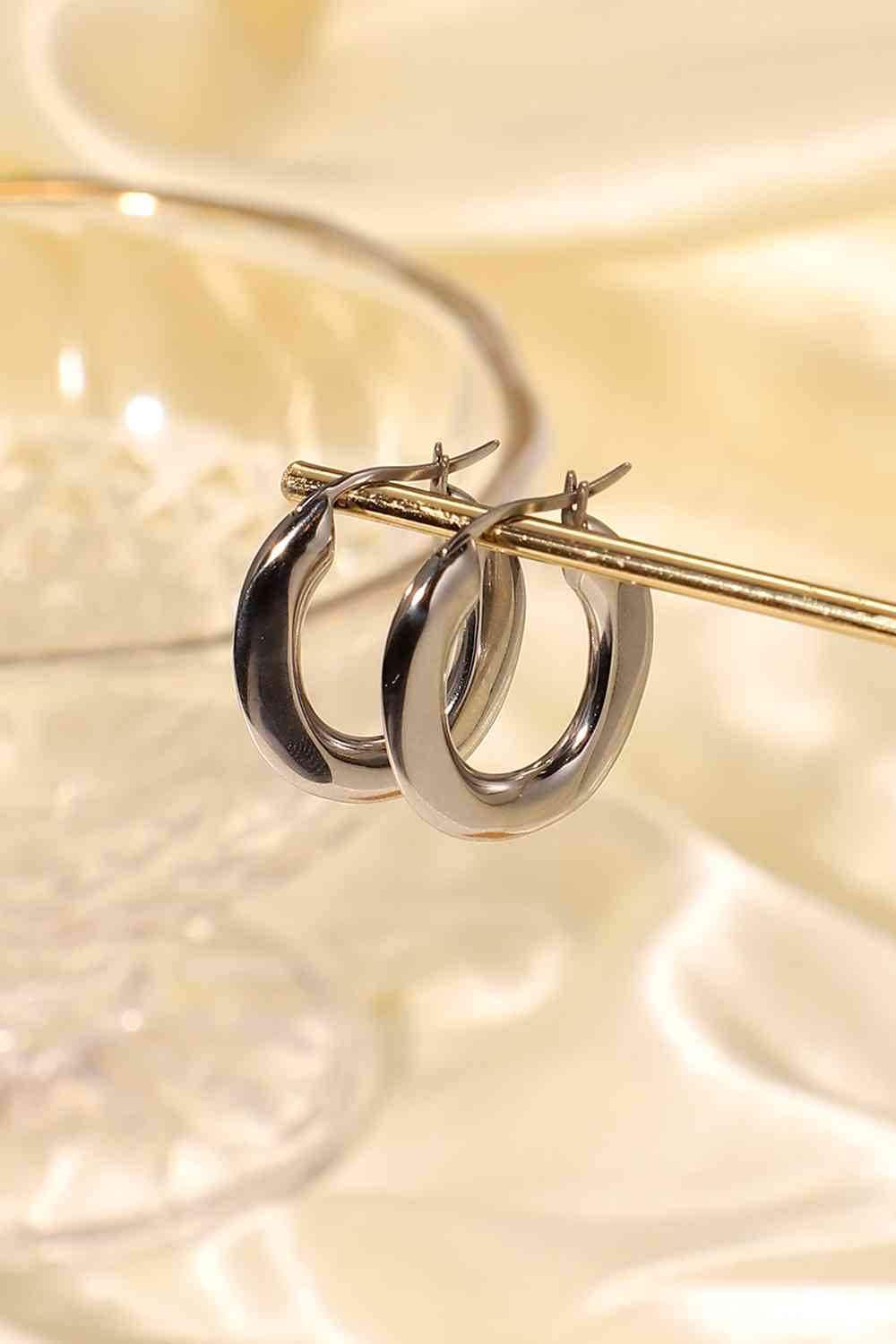 Remi Gold-Plated Oval Hoop Earrings