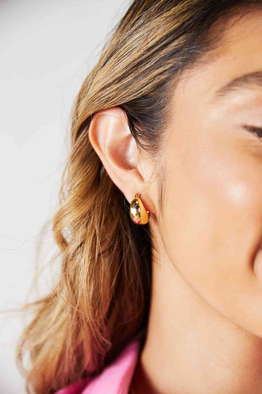 Nadia Stainless Steel Mini Hoop Earrings