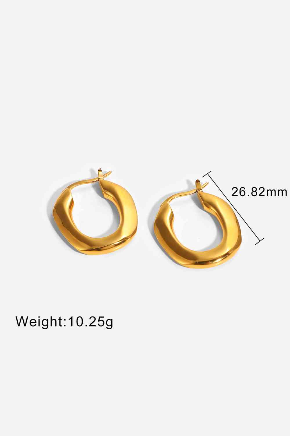 Remi Gold-Plated Oval Hoop Earrings