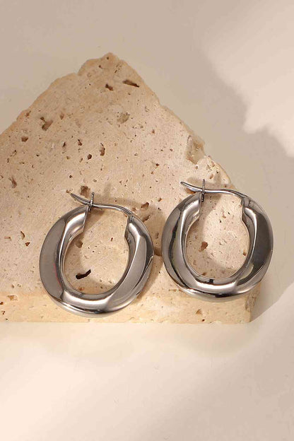 Remi Gold-Plated Oval Hoop Earrings